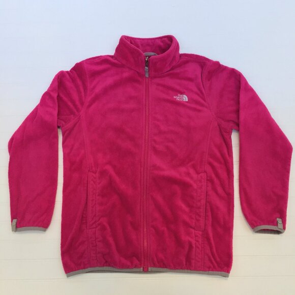 The North Face Other - The North Face Pink Fuzzy Fleece Jacket Girls 18